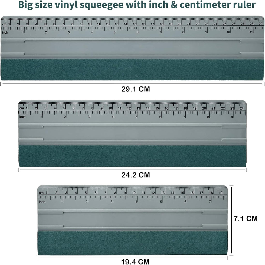 Large Vinyl Squeegee Window Tint Tool 3PCS Big Size Felt Edge Wrap Scraper for Vinyl Graphic Decal Car Wrapping