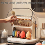 Electric Auto Makeup Brush Dryer and Storage Organizer, Timed Auto Cleaner