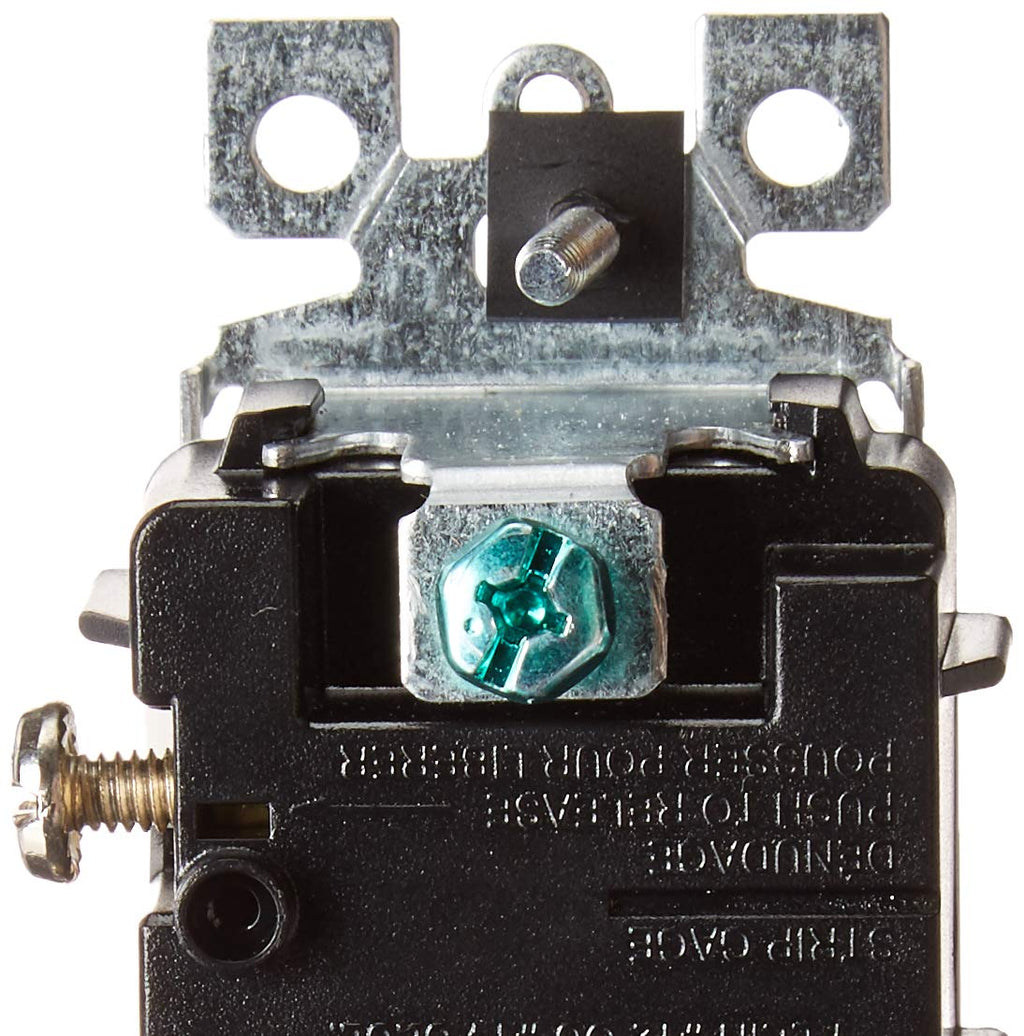 Leviton 15 Amp, 120 Volt, Decora Single-Pole, AC Combination Switch, Commercial Grade, Non-Grounded, 1755-W, White
