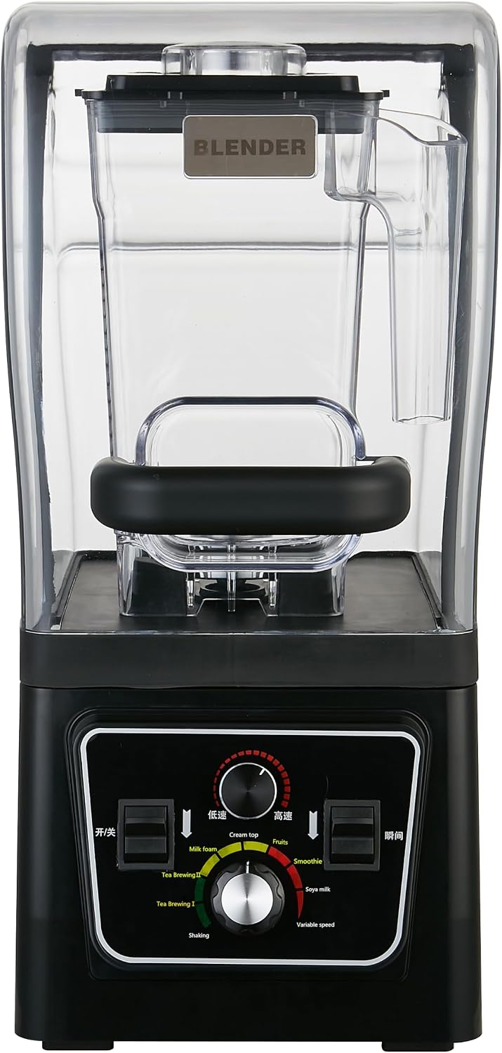 Quiet Commercial Blender for Smoothies, 2200W with 2L Jar