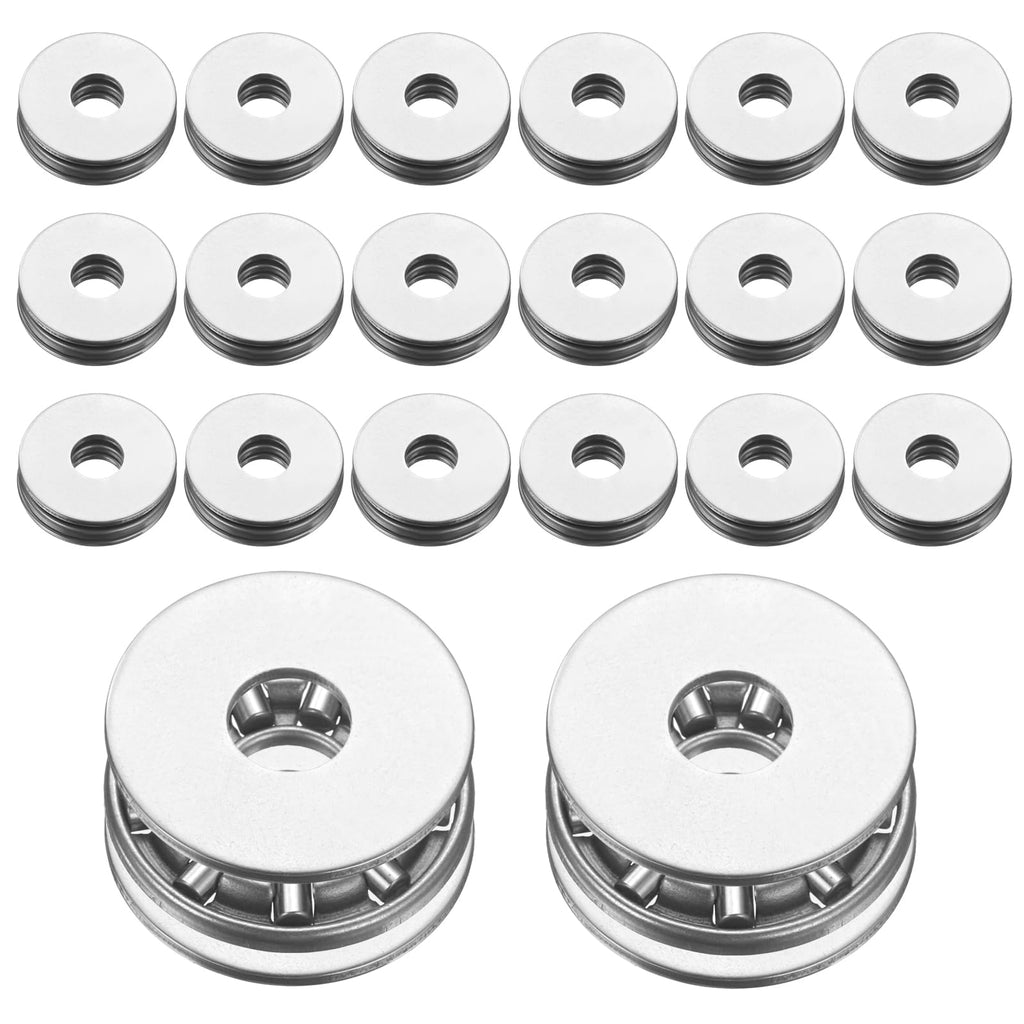 uxcell 20 Sets AXK0821 Thrust Needle Roller Bearings with Washers, ID 8mm