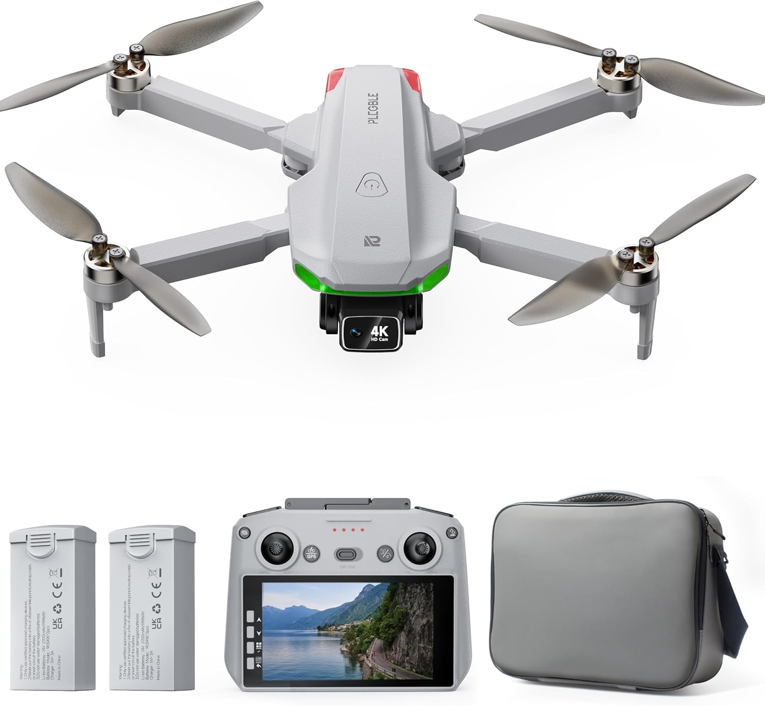 Drones with Camera for Adults 4K, GPS Drone with Controller Screen | EIS 4K Camera, 5.0" Screen on Controller, 70