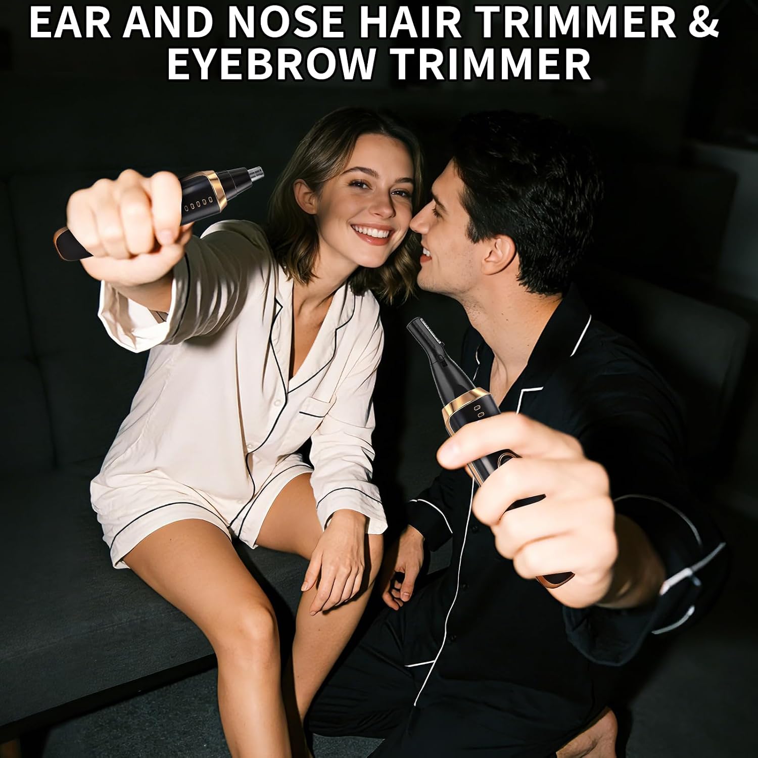 Nose and Ear Hair Trimmer for Men Women,2 in 1 LED Display Eyebrow Hair Trimmer with USB Rechargeable,2026 Portble