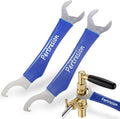 2-Pack Heavy Duty 304 Stainless Steel Beer Faucet Wrench- Dual Head Hex Nut & Spanner Draft Beer Tap Wrench for Keg