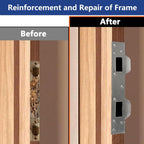 Door Strike Plate Reinforcement Plate, Front Door Strike Plate, Double Strike Plate for 5-1/2 in. Hole Centers, Heavy