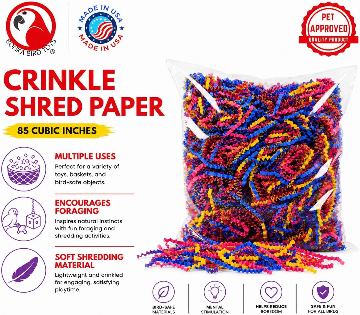 1654 Crinkle Shred Paper Multicolored