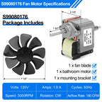 S99080176 99080176 Bathroom Exhaust Fan Motor and Blade Assembly