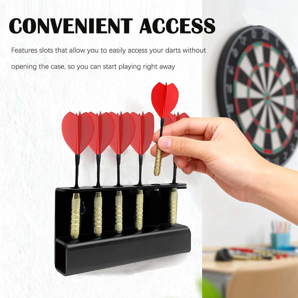 Acrylic Wall Mounted Dart Holder | Display Racks for 6 Steel or Soft Tip Darts | Storage Organizer Bracket | Ideal