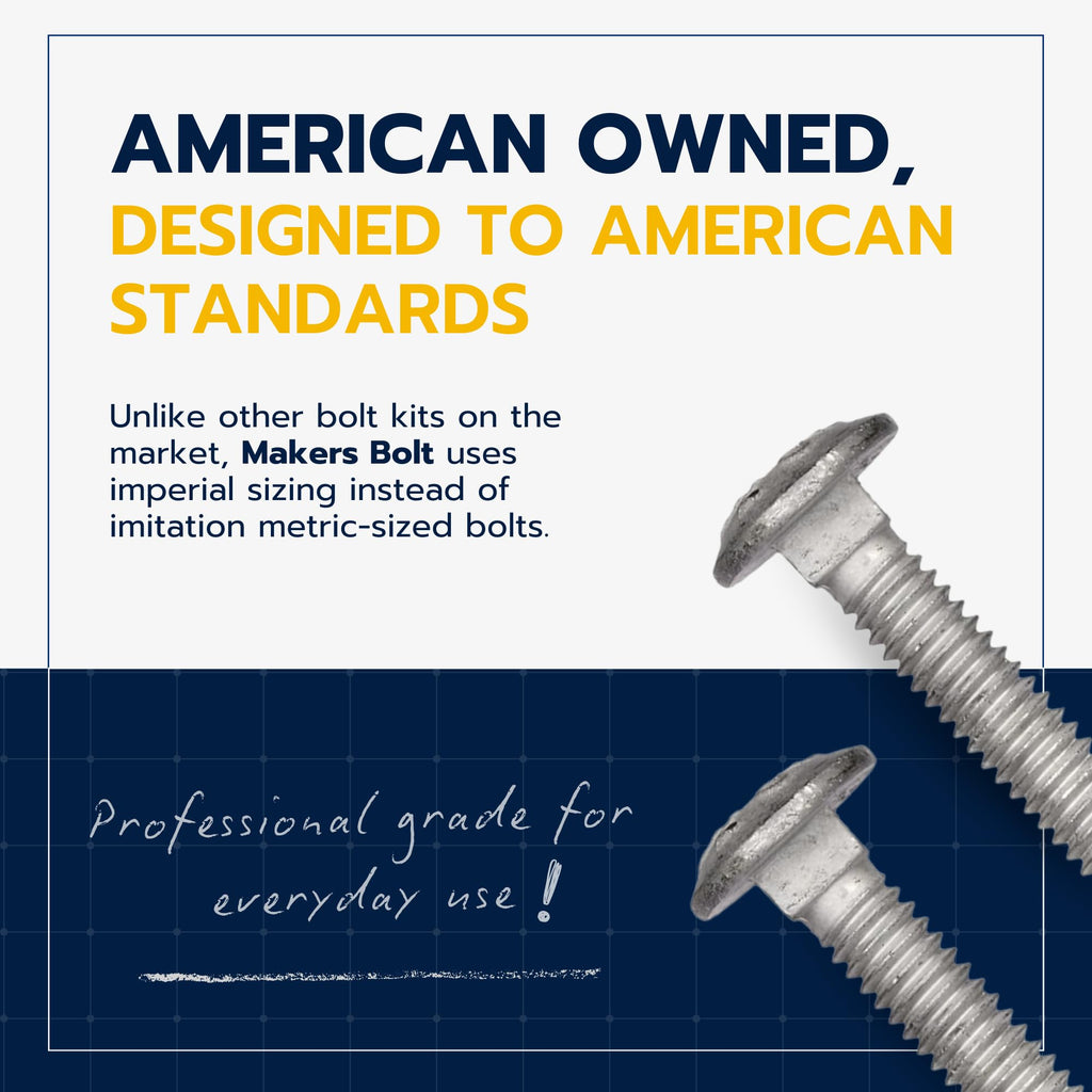 5/16" x 4" (50 Pack) Galvanized Carriage Bolt Kit Grade 307A Includes 5/16" USS Flat Washers (50 pcs) and 5/16"-18