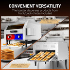 Commercial Conveyor Toaster w/ 3 Slice Wide Slot, 450 Slice/hour Commercial Toaster w/ 14.1’’ Wide and 3‘’ Opening