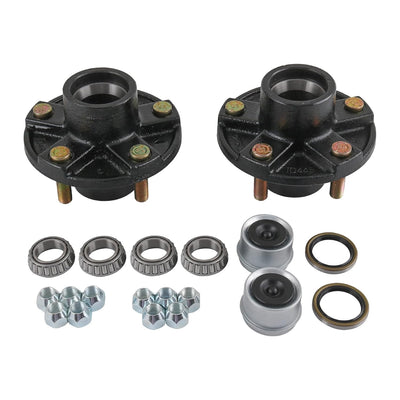 2 Trailer Idler Hub Kits 5 on 4.5" Replacement for Axle 1-1/16" Bearings 2000 lbs - 22016K