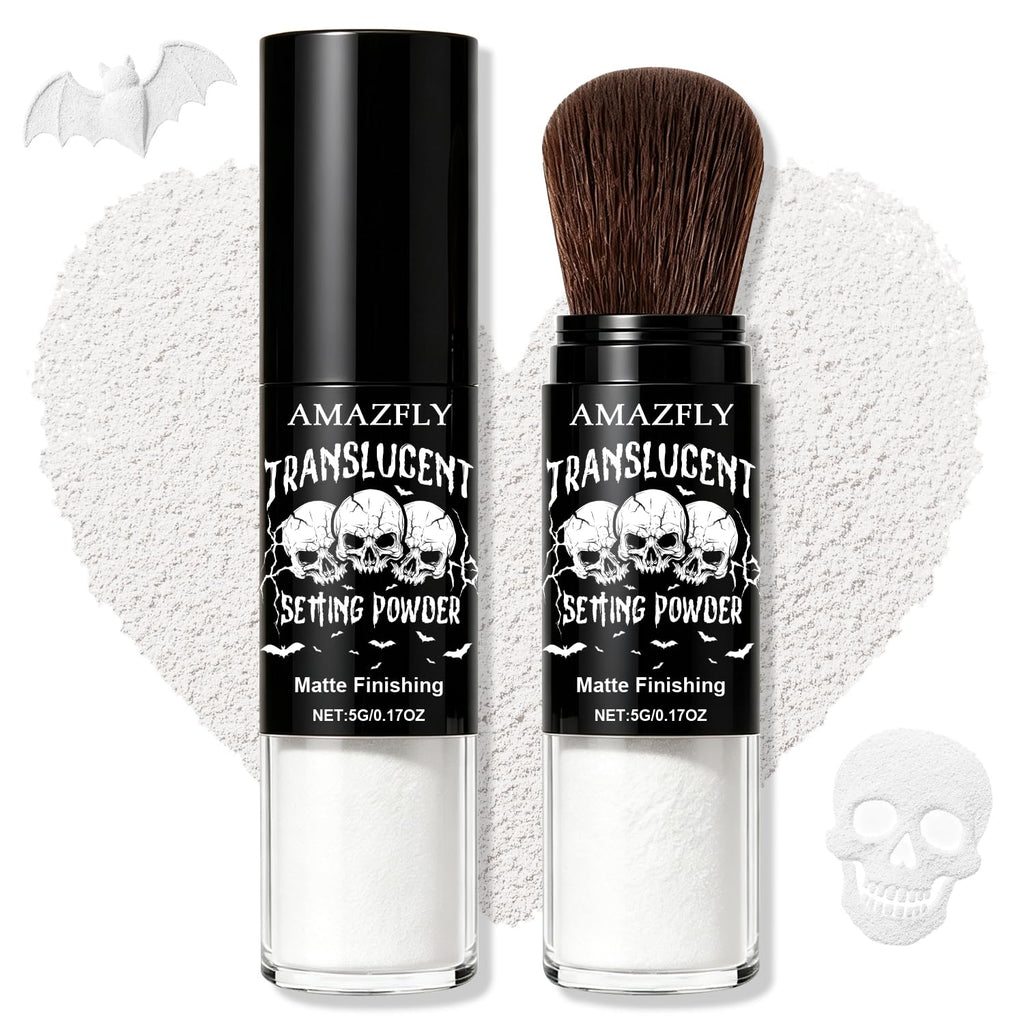 Translucent Loose White Setting Powder,Talc-Free Soft Matte Oil Control