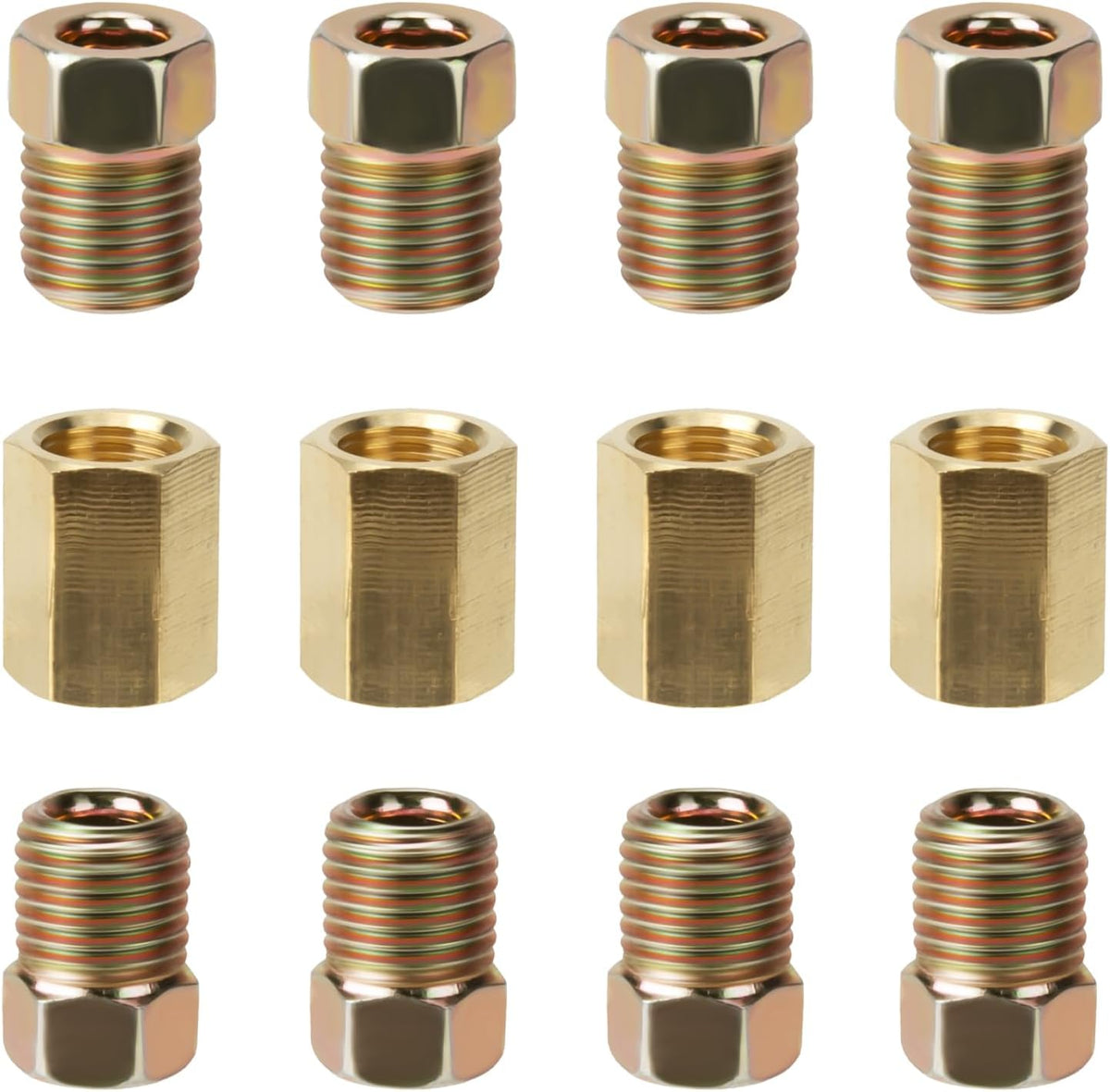 3/16 Brake Line Pressure Fittings, 12 Pieces 3/8 Inch Brake Line Fittings