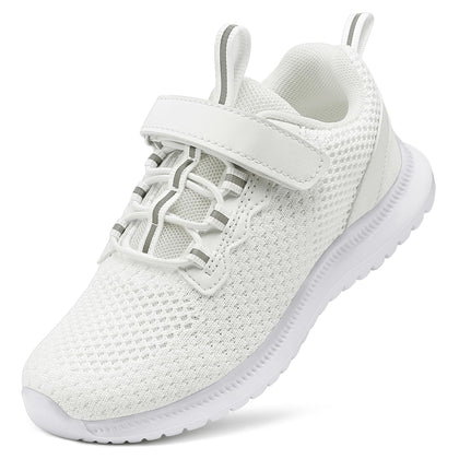 Kids Sneaker Tennis Shoes for Girls, 3 Big Kid, White