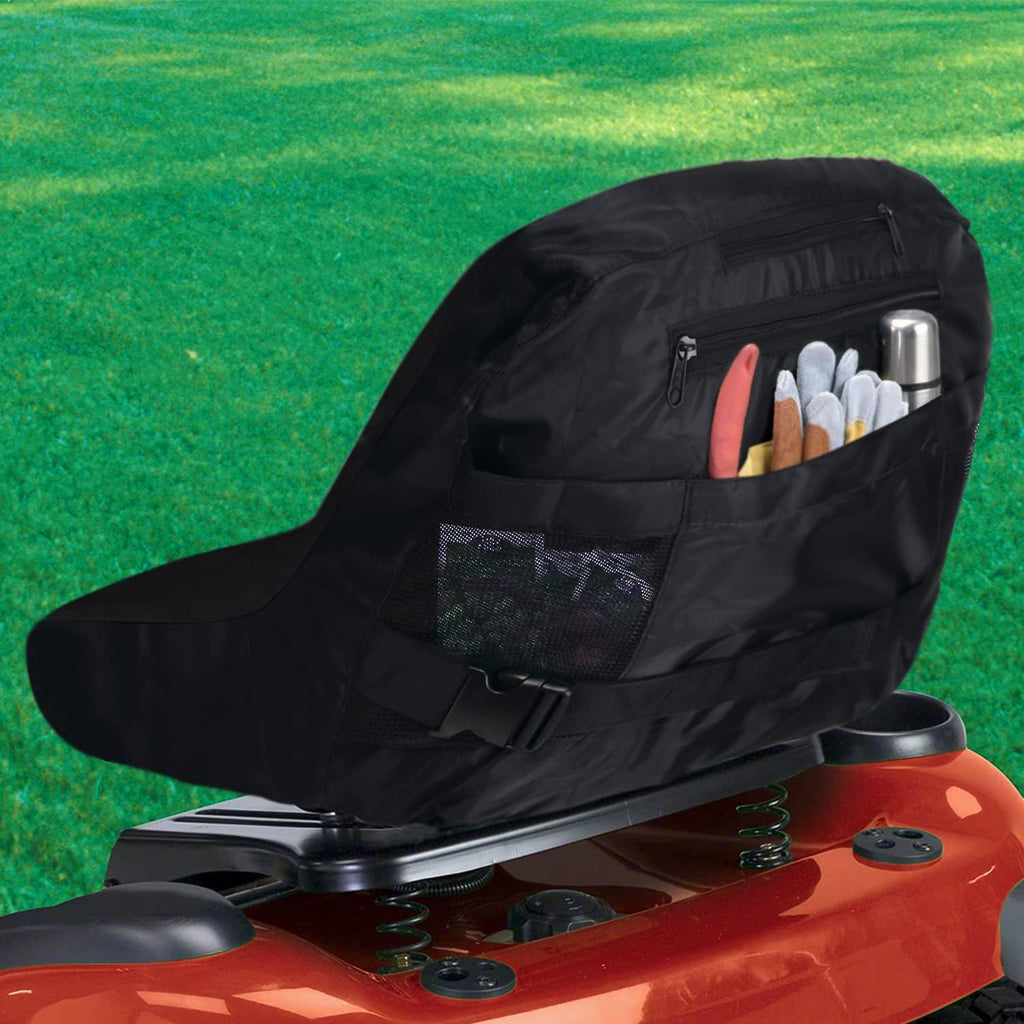 Black Riding Lawn Mower Tractor seat Cover for kubota Craftsman Husqvarna John Deere cub Cadet wheatherproof Padded