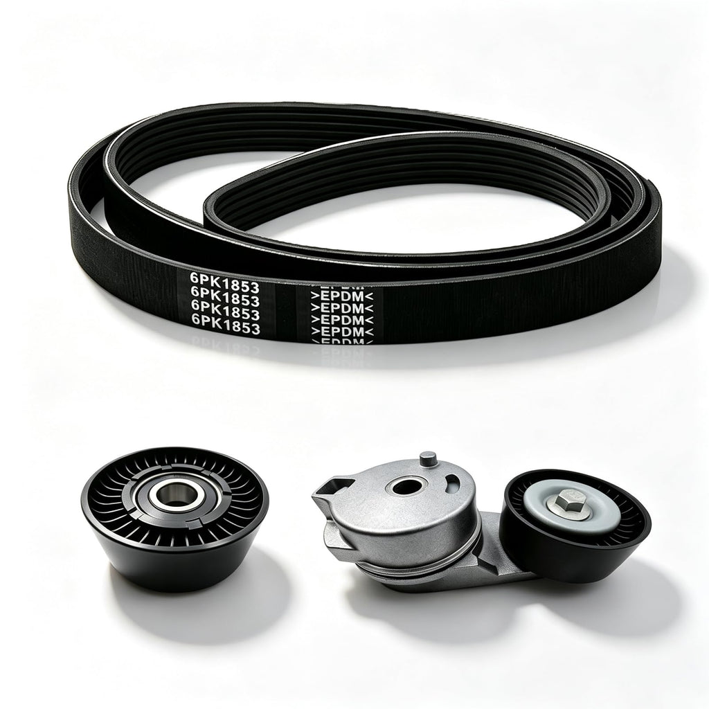 Drive Belt Tensioner Kit with Serpentine Belt&Idler Pulley Replaces 6PK1853
