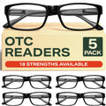 Professional Reading Glasses for All Day - Computer Readers with Blue Light Protection - Value Pack
