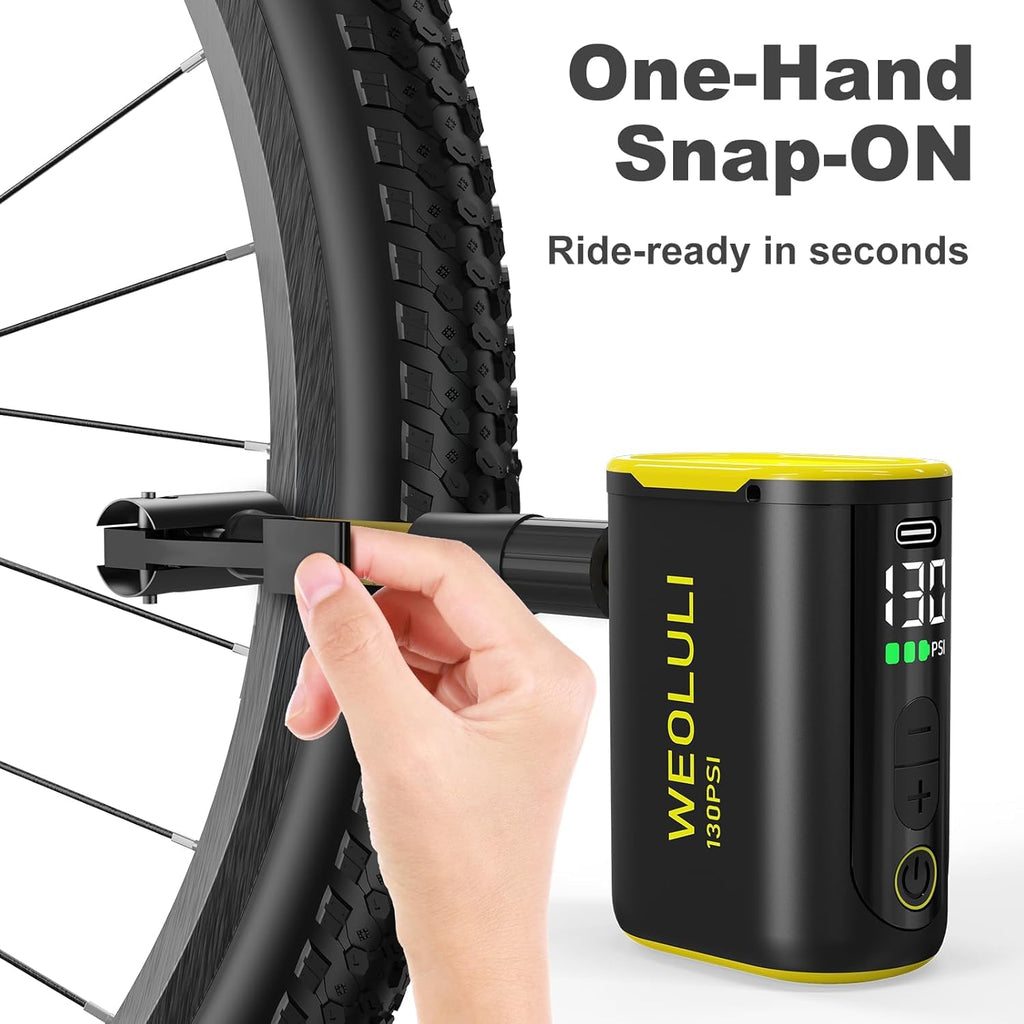 Electric Bike Pump,130 PSI Mini Bicycle Pump