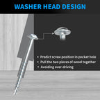 Pocket Hole Screws #8 x 1-1/4 Inch, 600PCS, Interior Pocket Screws