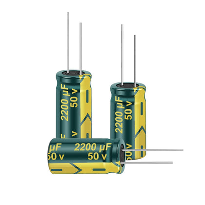 10Pcs 50V 2200UFAluminum Electrolytic Capacitor 16×25mm