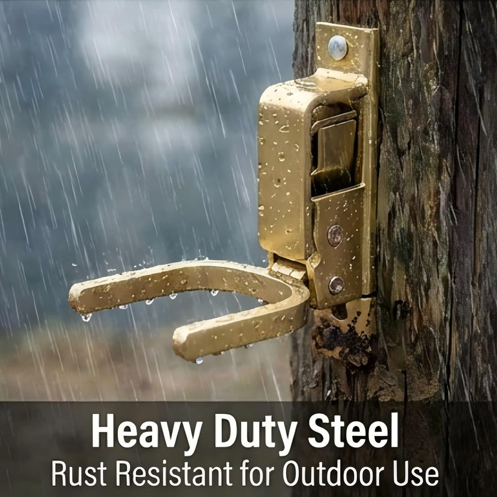 Heavy Duty Gate Latch for Farm & Ranch Gates, One Hand Automatic Spring Lock, Instant Self Locking Gate Latch for