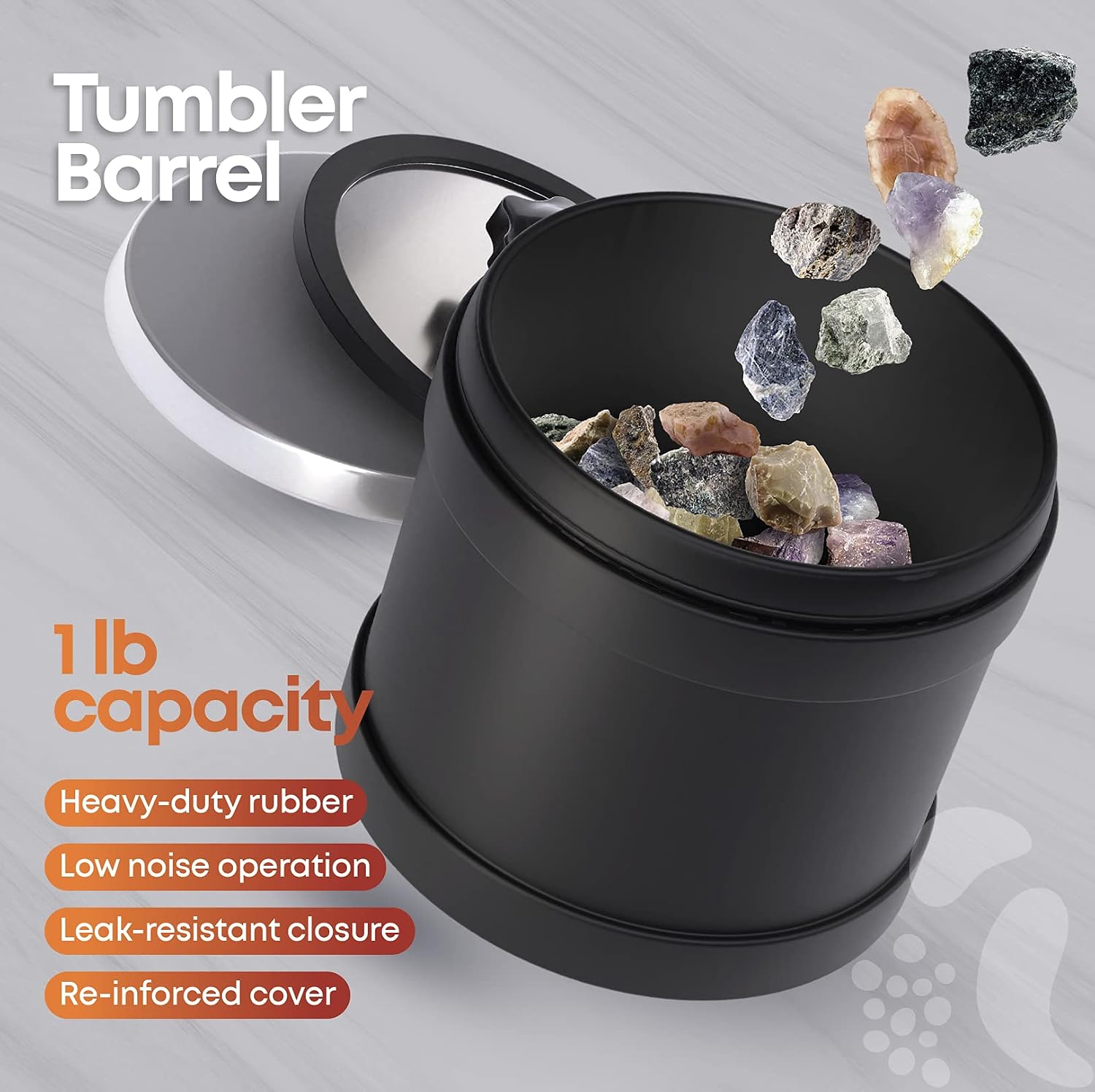 Advanced Professional Rock Tumbler Kit - with Digital 9-Day Polishing Timer & 3 Speed Settings - Turn Rough Rocks