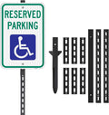Handicap Reserved Parking Sign with 6Ft Stake, 18x12in | Engineer Grade Reflective Aluminum, Weatherproof Rustproof