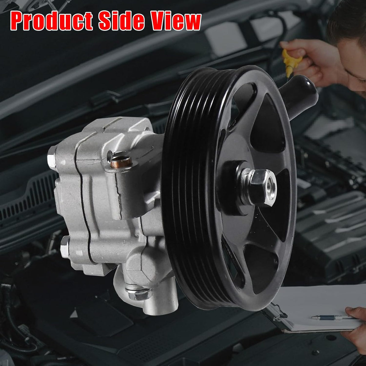 21-5370 Power Steering Pump with Pulley Fit for Ford Escape 3.0L V6