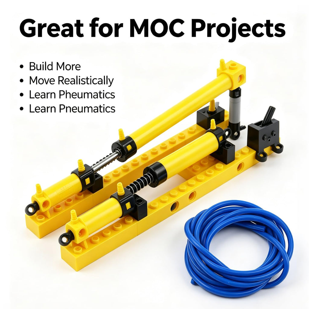 17Pcs Pneumatic Pump Cylinder Kit Compatible with Technic Building Blocks