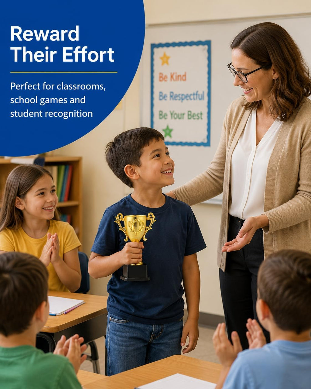 Gold Award Trophies: Golden Trophies for Kids Awards Plastic Trophy Awards Trophies Cup for Kids Party Favors Sports