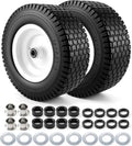 13x5.00-6 Flat Free Tire and Wheel with 3/4" & 5/8" Bearings，13x5.00-6 Lawn Mower Tires and Wheels Assembly, Fit for
