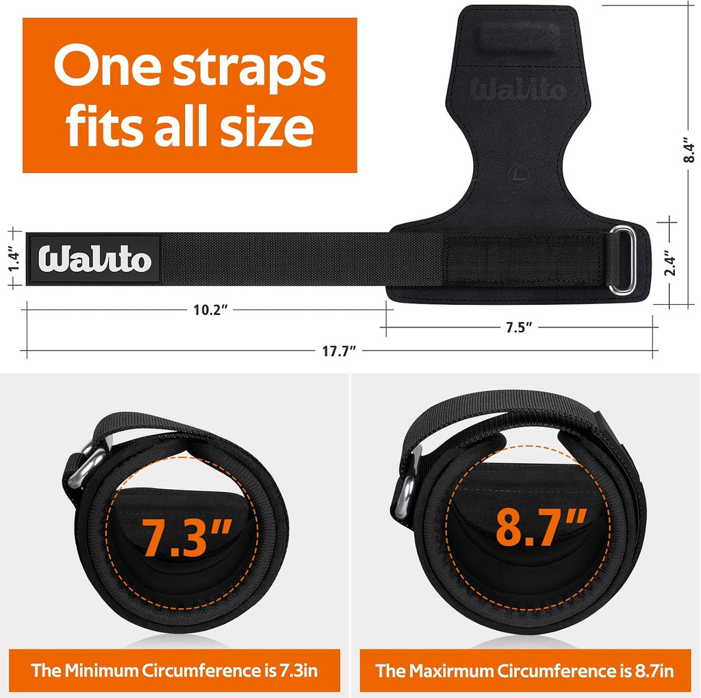 Weight Lifting Wrist Strap，Double Layer Leather Wrist Wraps with Neoprene Padding for Weightlifting & Deadlifts –