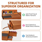Model Building Station, Portable Hobby Workbench with Tool Storage