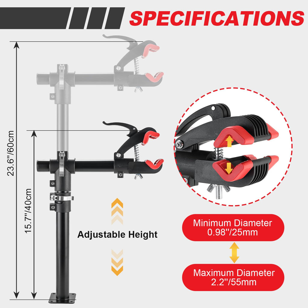 Bike Repair Stand, Wall Workbench Mount Rack Height Adjustable