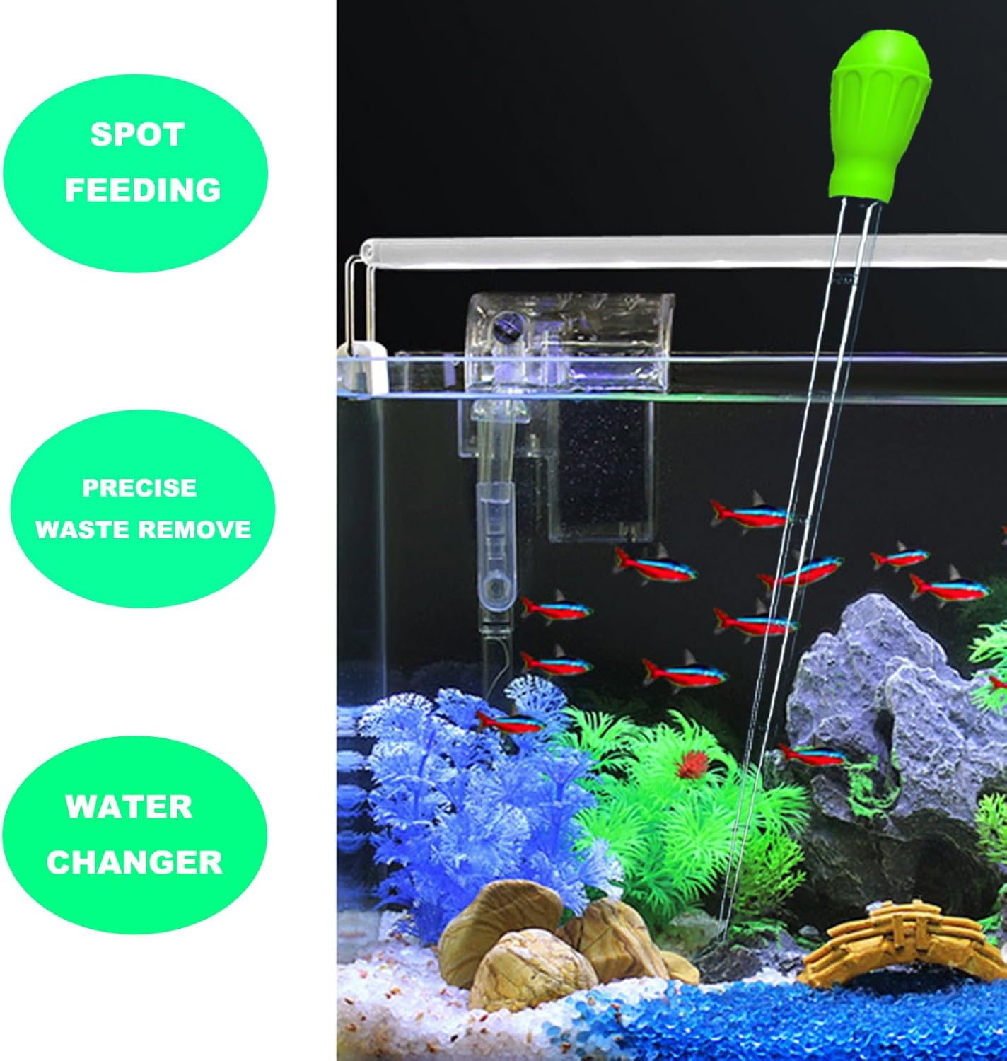 25.2 Inch Aquarium Algae Scraper/Remover for Glass Fish Tanks, Stainless Steel Cleaner Tool Kit/Cleaning Accessories