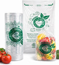 Biodegradable, Compostable Produce Bags on Rolls, 3200 Count, 12x20 Inches, Clear