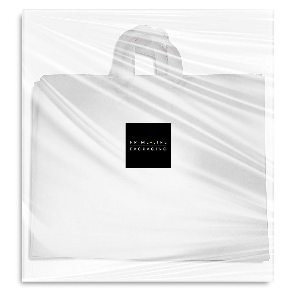 Heavy Duty Plastic Shopping Bags, 19.5x4x15, 50 Pack