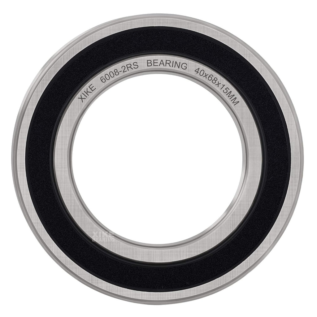 XIKE 6008-2RS Sealed Deep Groove Ball Bearings, 40x68x15 mm, 2-Pack
