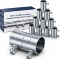 Gisafai 10 Pcs 3/4 Emt Coupling Conduit Fittings Screw Coupling