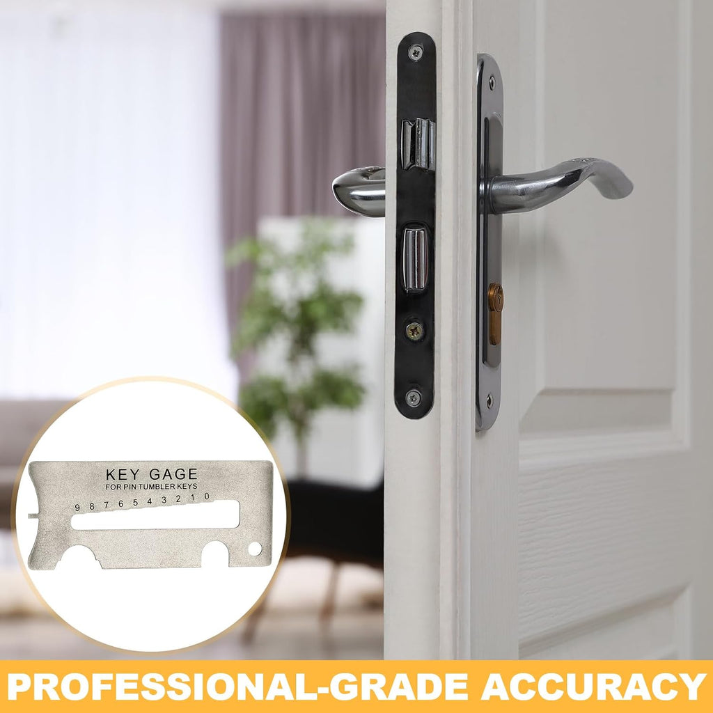 2 Pack 40-104 Key Gauge Gray Keying Tool Key Decoder & Lock Pick Alignment Professional Locksmith Measuring Tool