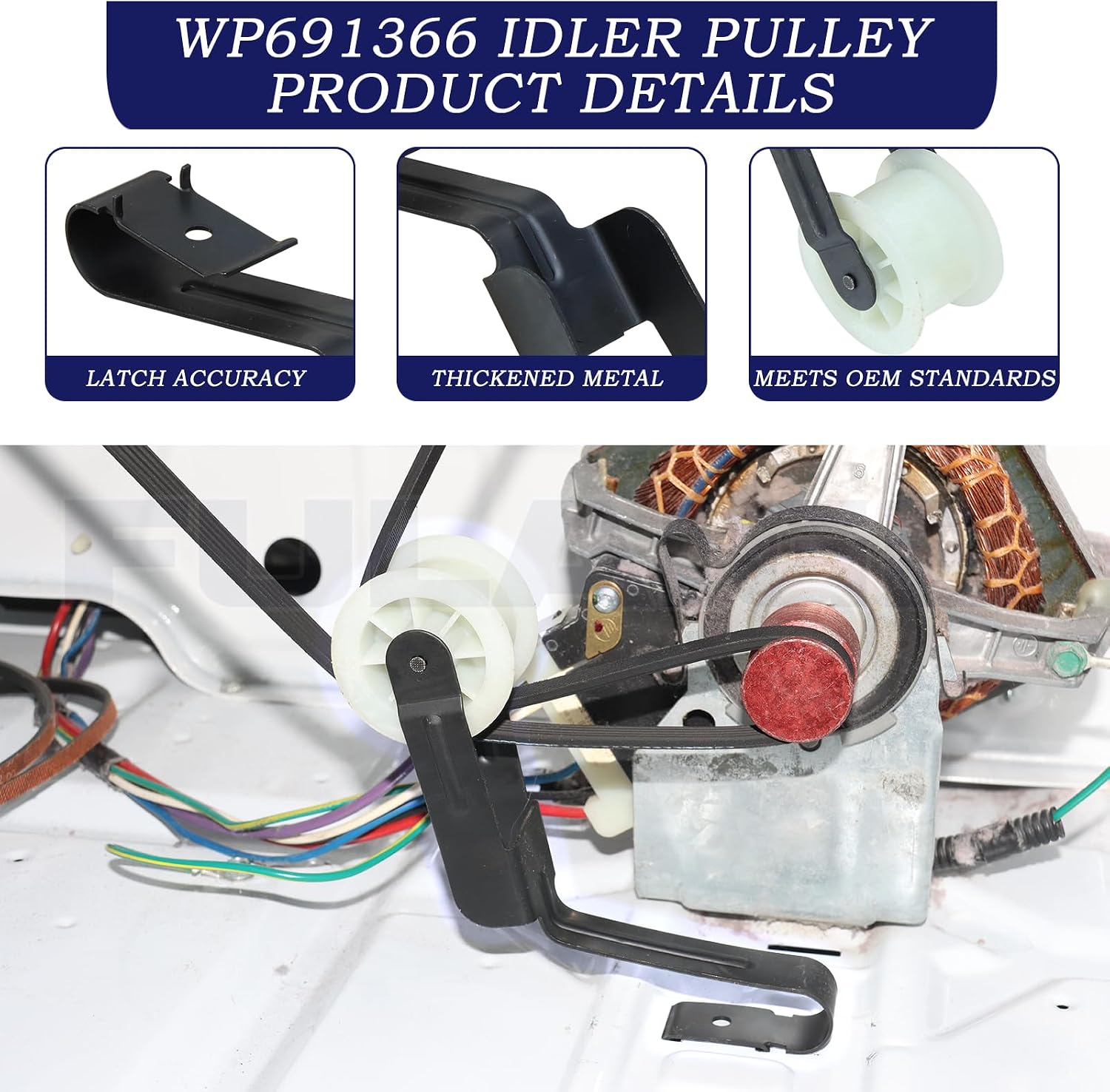 4392065 Dryer Repair Kit for Whirlpool Kenmore Maytag Roper Dryer | Includes 349241T Dryer Drum Roller Kit 341241