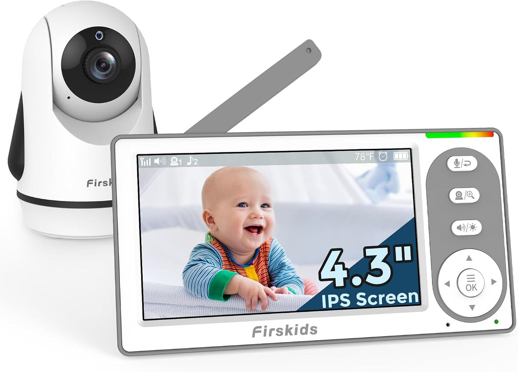 Baby Monitor - 1000ft Long Range Baby Monitor with Camera and Audio No WiFi, Built in 3500mAh Battery,Auto Night