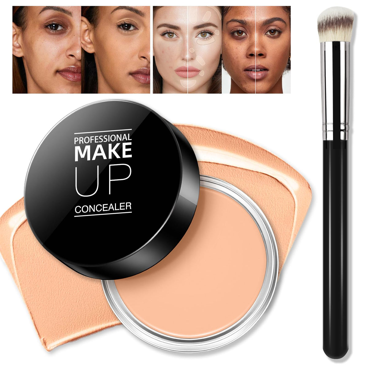 Cream Concealer Full Coverage Makeup (#05 MEDIUM HONEY)