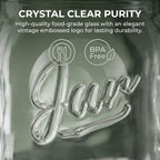 12 Pack Wide Mouth Mason Jars, 16 Oz Short Glass Canning Jar