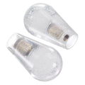 Ellipse Oval Joystick Head Rocker Ball Top Handle Arcade Game Replacement White 2pcs