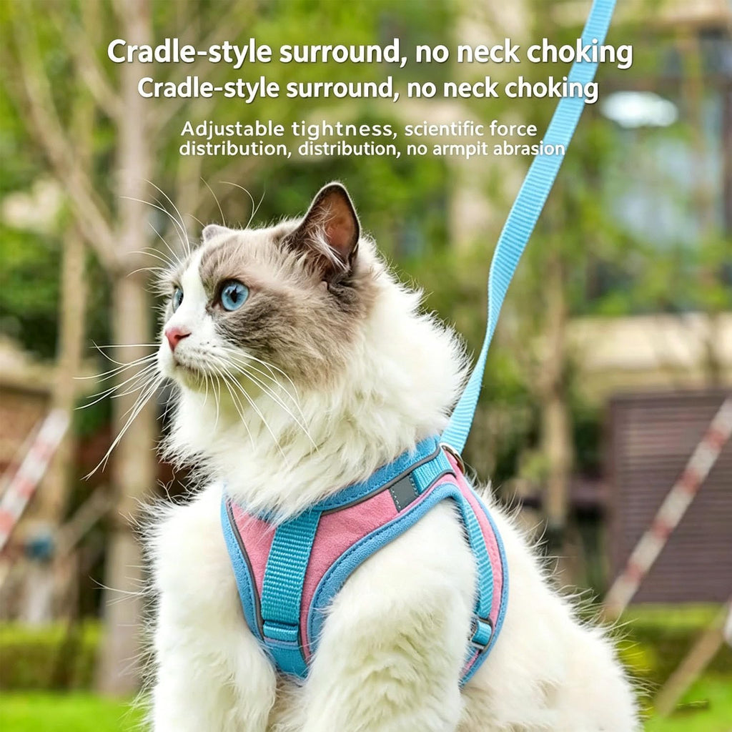 Escape Proof Cat Harness and Leash, Cat Collars, Harnesses & Leashes, Escape-Proof Cat Harness Set, Adjustable