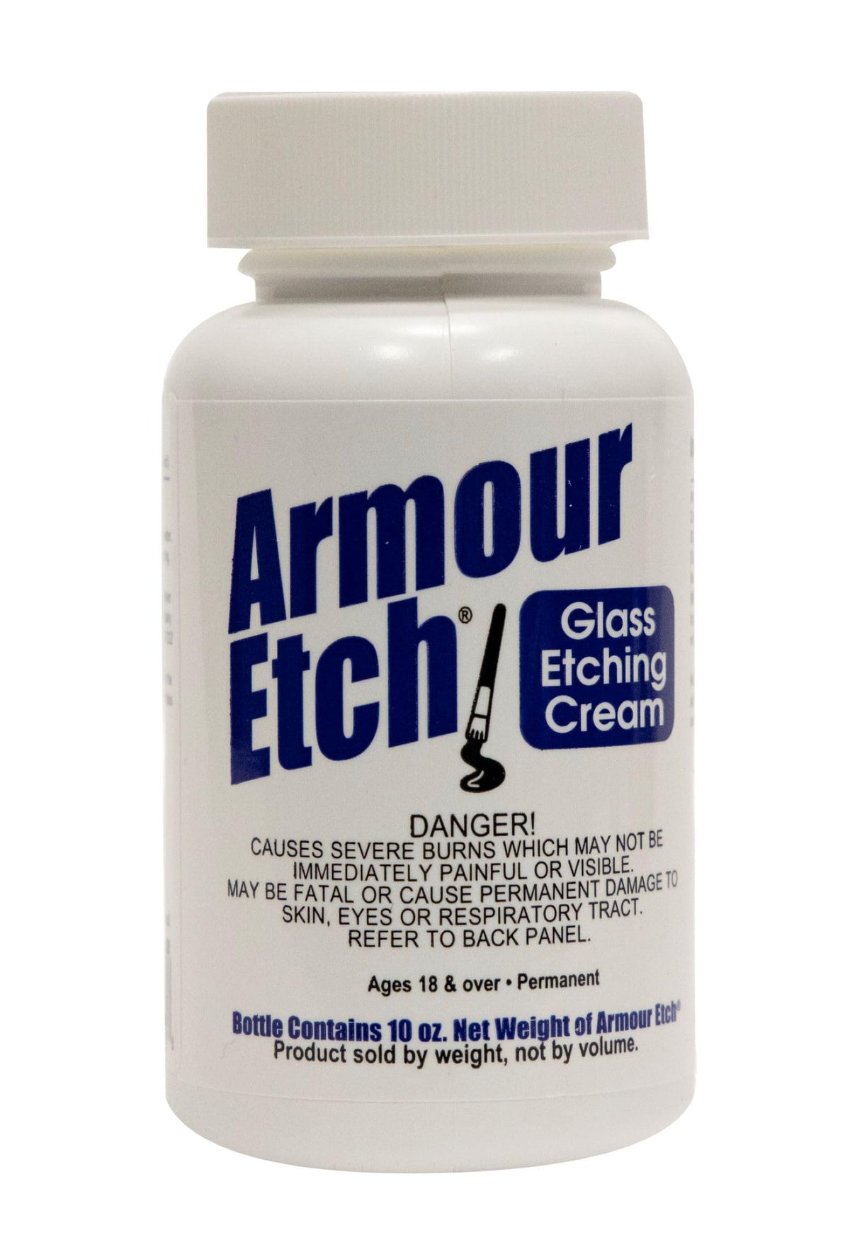 Glass Etching Cream 10 oz Net Weight - Permanent Frosted Effect