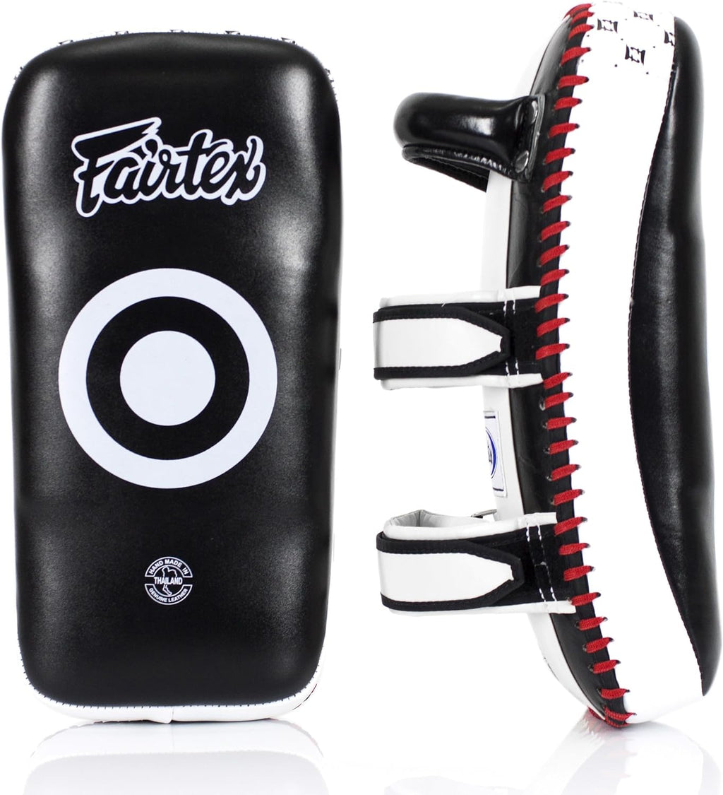 Curved Muay Thai Pads, Kickboxing Punching Kicking Striking Shield | Handcrafted cowhide leather with thick foam.