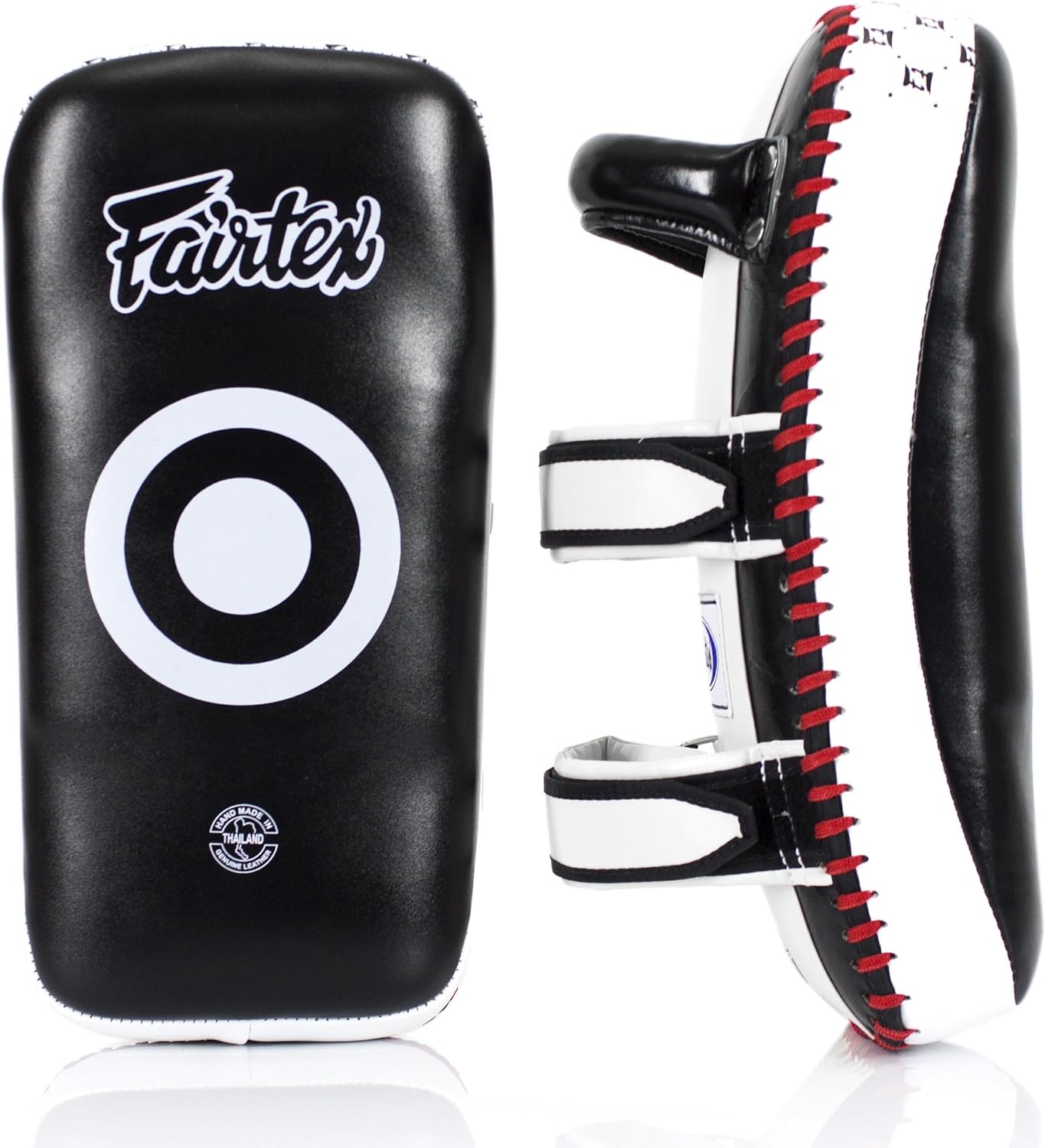 Curved Muay Thai Pads, Kickboxing Punching Kicking Striking Shield | Handcrafted cowhide leather with thick foam.