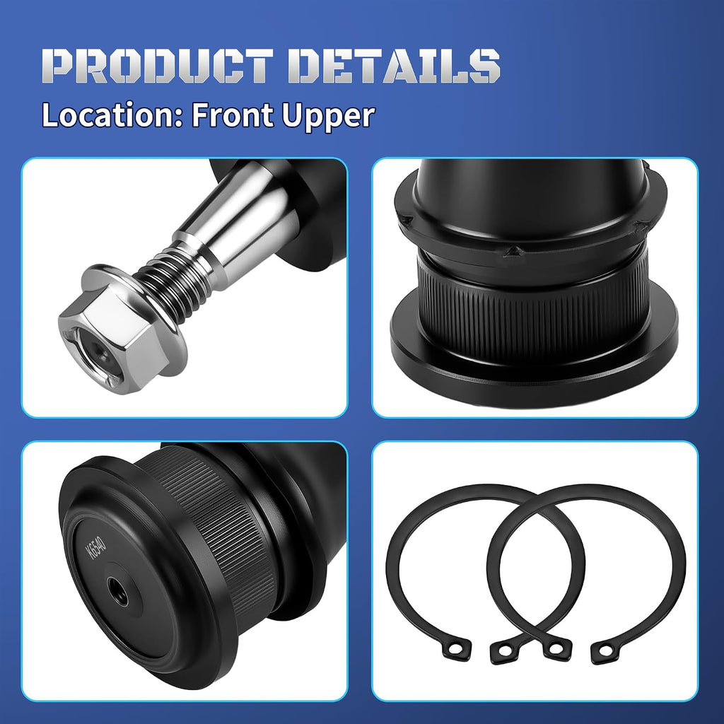 2Pcs Front Upper Ball Joints K6540 for Chevrolet GMC Cadillac 1999-2006